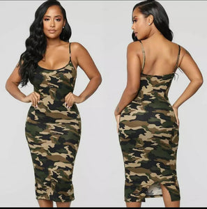 Camouflage BodyCon Dress 