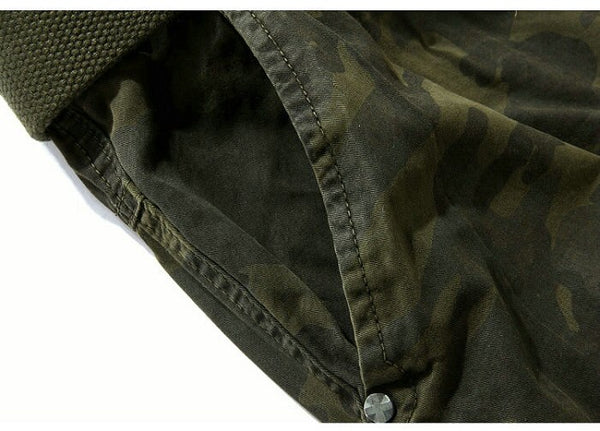 2021 Hot Camouflage Cargo Mens Shorts Summer Casual Cotton Military Camo Workout Bermuda Shorts for MenWithout Belt