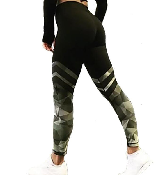 Women High Waist Workout Leggings Printed Women's Fitness Stretchy Trousers Casual Slim Pants Leggings 6 Styles S - 2XL